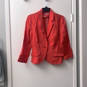 Coral Linen Women's Blazer